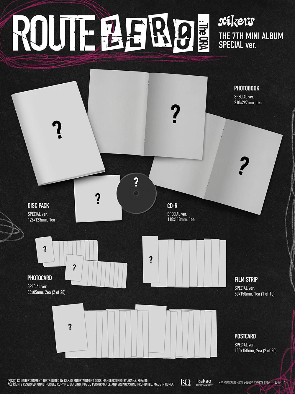[PREORDER] XIKERS - ROUTE ZERO : THE ORA 7TH Mini Album SPECIAL Ver. (POB Choice)