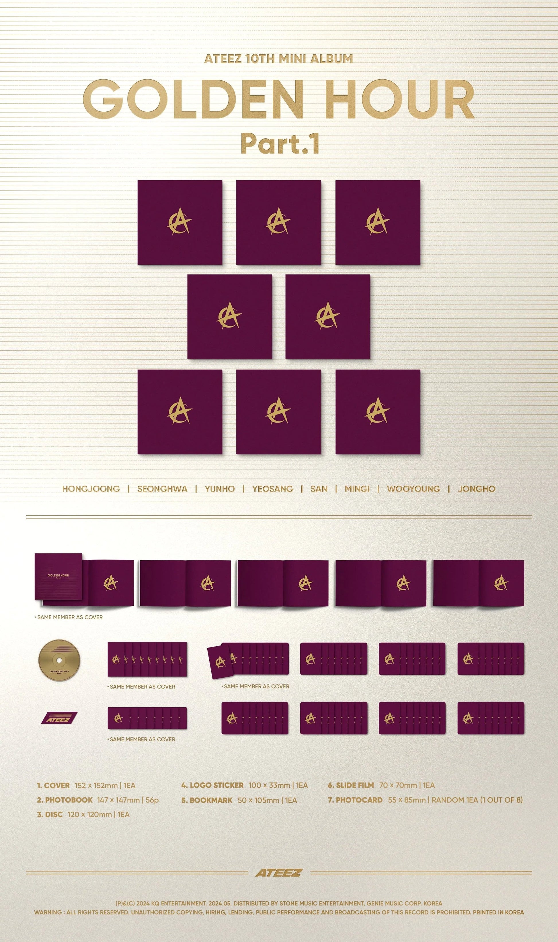 ATEEZ - 10TH MINI ALBUM [GOLDEN HOUR : Part.1] DIGIPAK Ver.