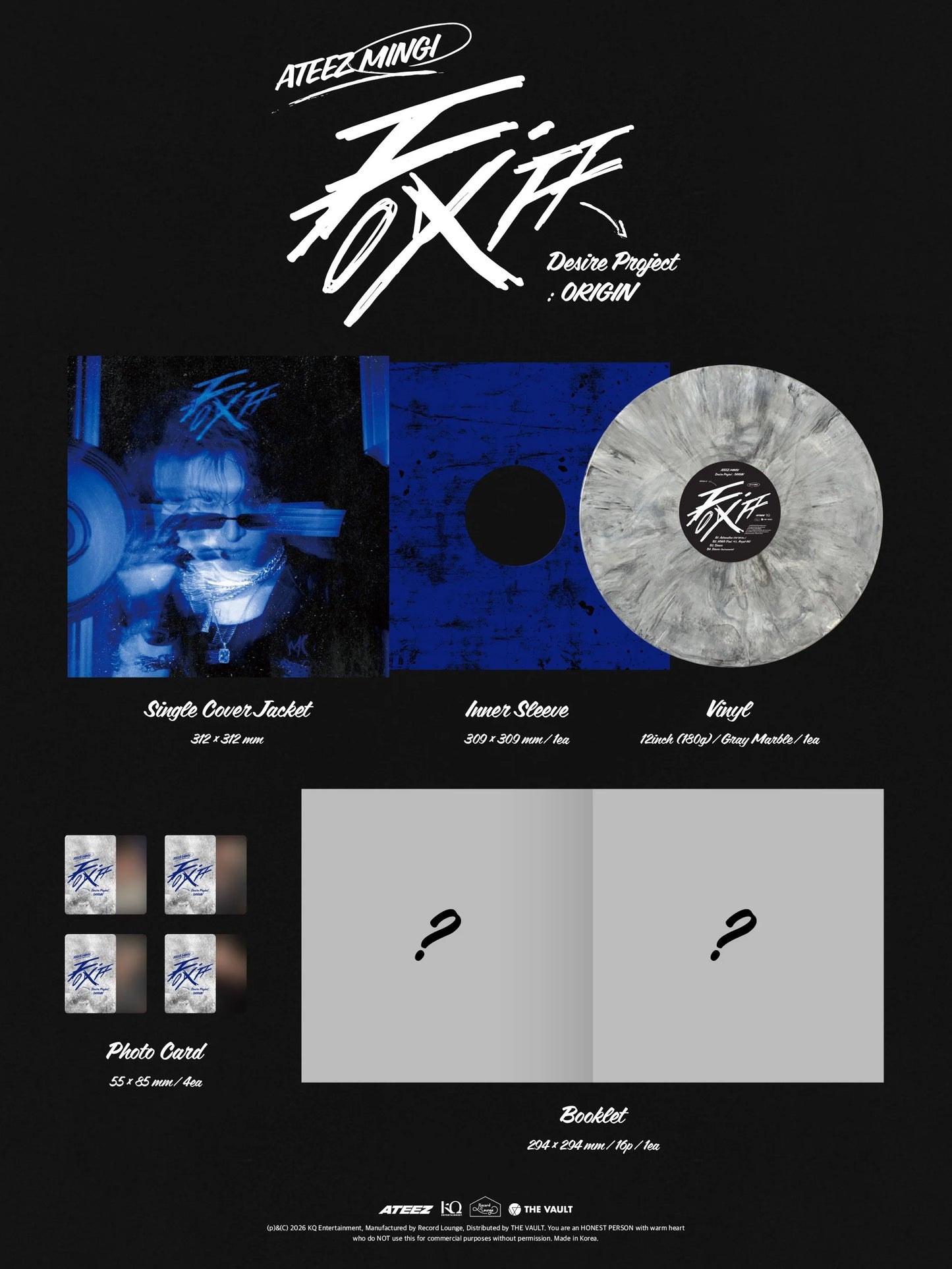 [PREORDER] ATEEZ MINGI - FIX OFF DESIRE PROJECT : ORIGIN (VINYL)