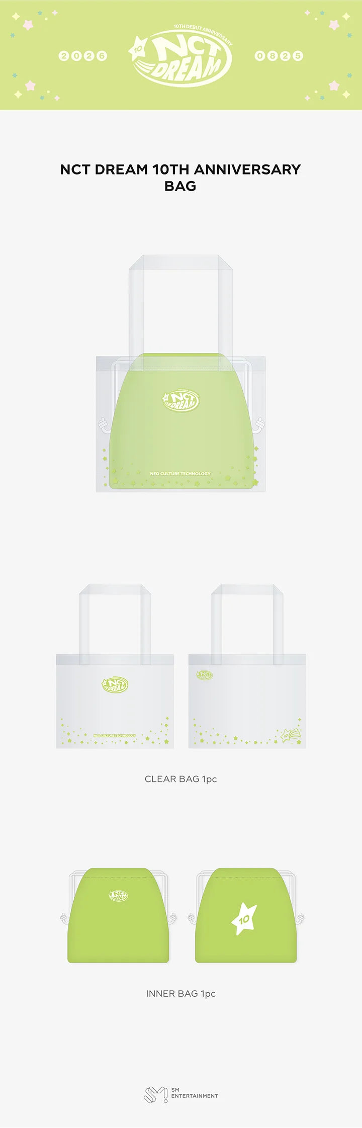 [PREORDER] [SHIPS IN DEC 2026-JAN 2027] NCT DREAM - 10TH ANNIVERSARY OFFICIAL MD BAG
