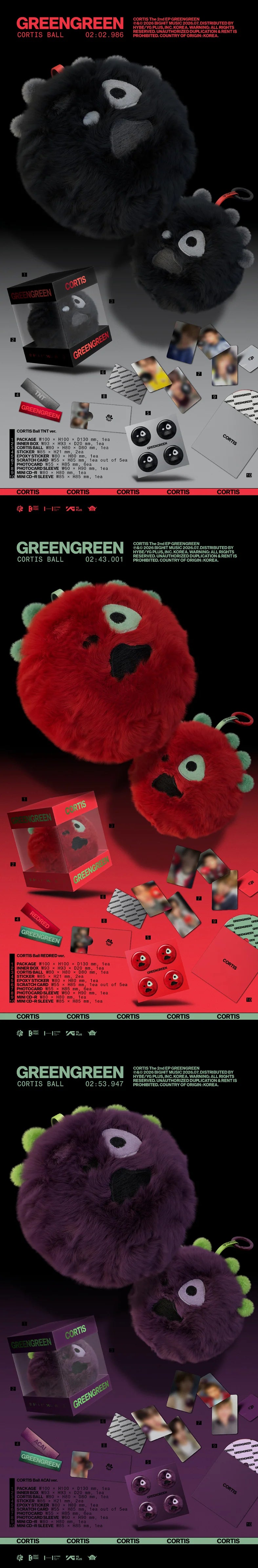 [PREORDER] CORTIS - GREENGREEN 2ND EP ALBUM CORTIS BALL Ver. (Random)