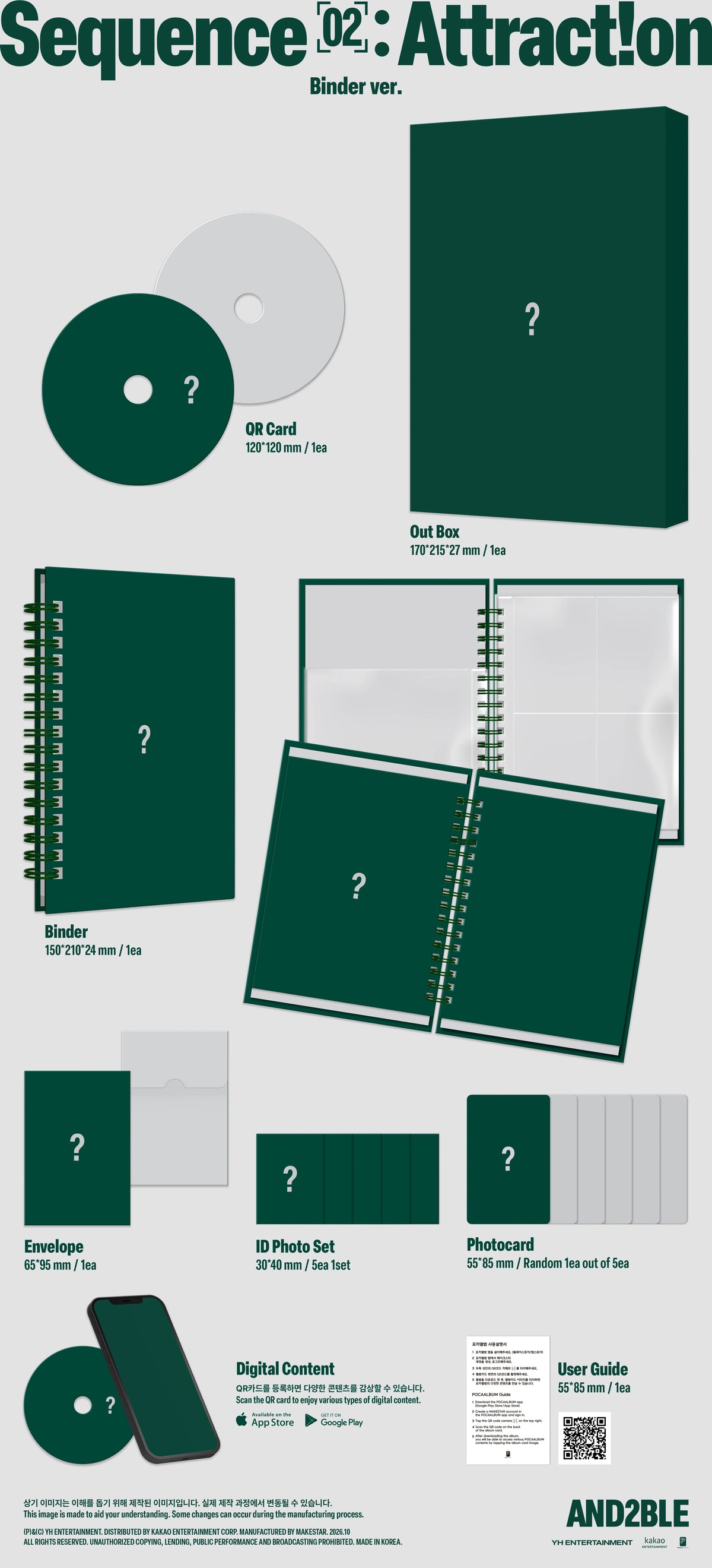 [PREORDER] [SHIPS IN DEC 2026-JAN 2027] AND2BLE - 'SEQUENCE 02 : ATTRACTION' 2ND MINI ALBUM BINDER Ver.