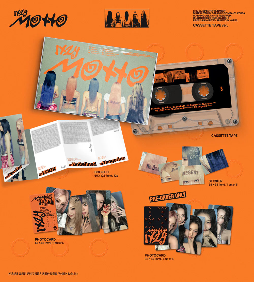 [PREORDER] ITZY - MOTTO MINI ALBUM CASSETTE TAPE Ver.