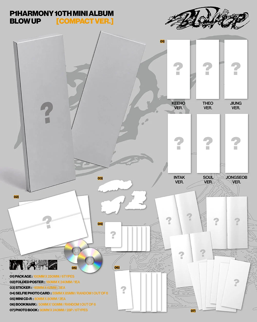 [PREORDER] [SHIPS IN DEC 2026-JAN 2027] P1HARMONY - BLOW UP 10TH MINI ALBUM COMPACT Ver. (RANDOM)