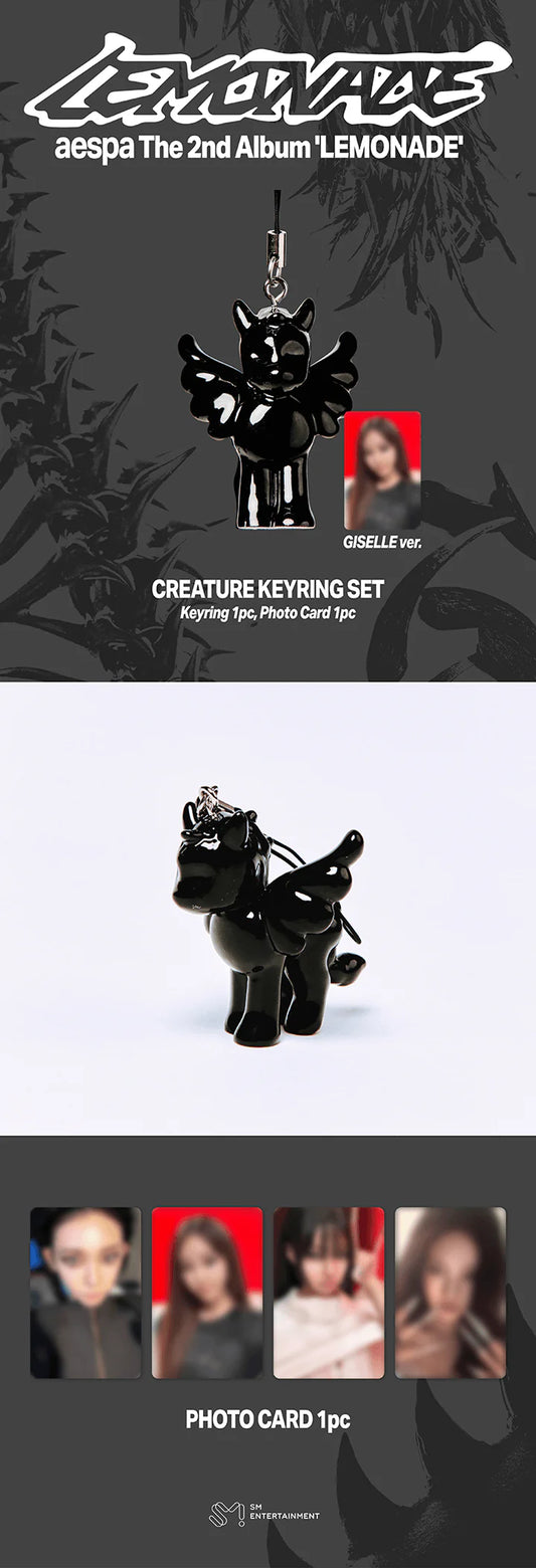 [PREORDER] [SHIPS IN SEPT-NOV] AESPA - [AESPA WEEK MAKE IT LEMONADE OFFICIAL MD] CREATURE KEYRING SET (Member Choice)