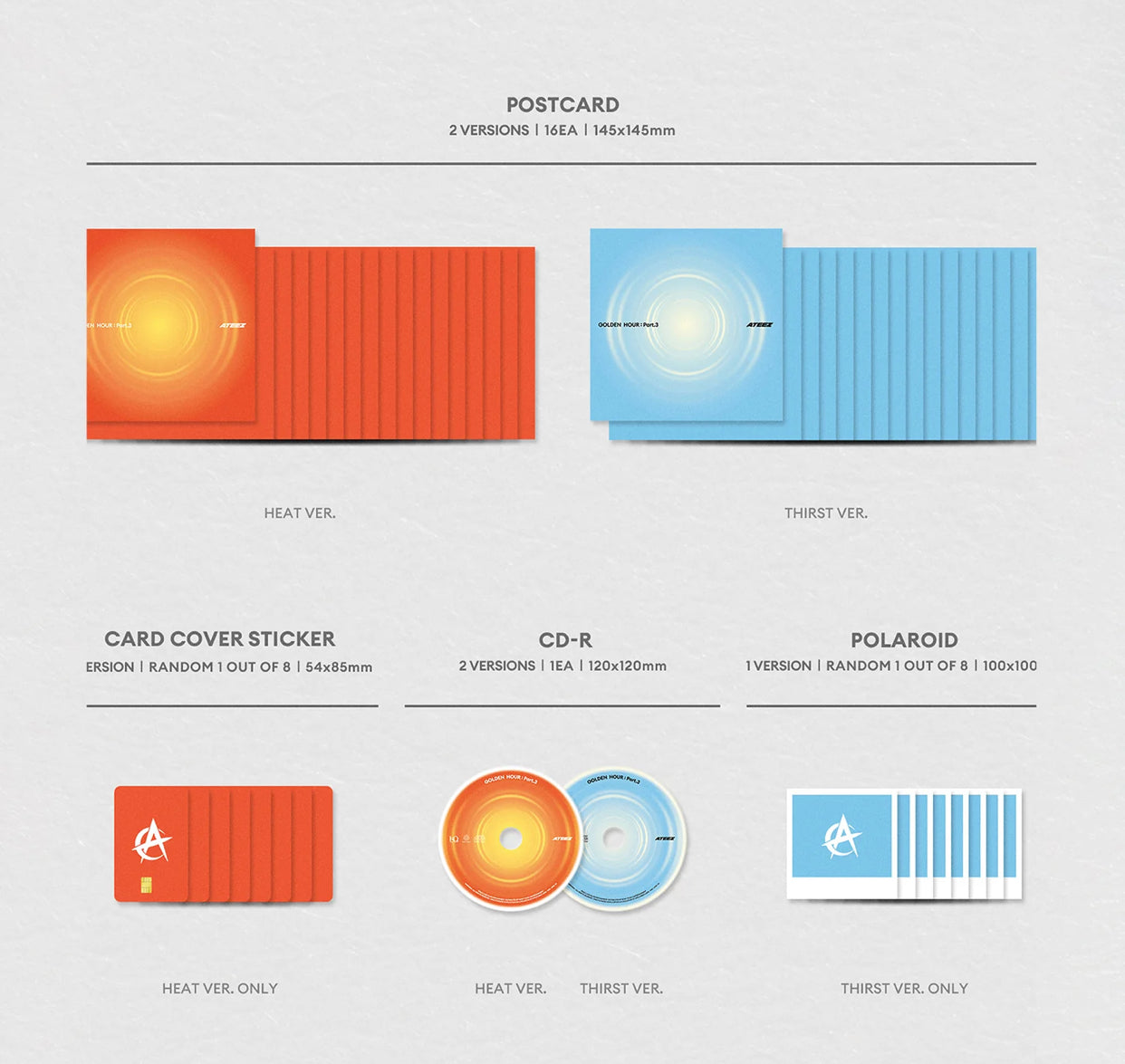 [Preorder] ATEEZ - GOLDEN HOUR: Part. 3 Version Choice [Europe Pop-Up Exclusive]