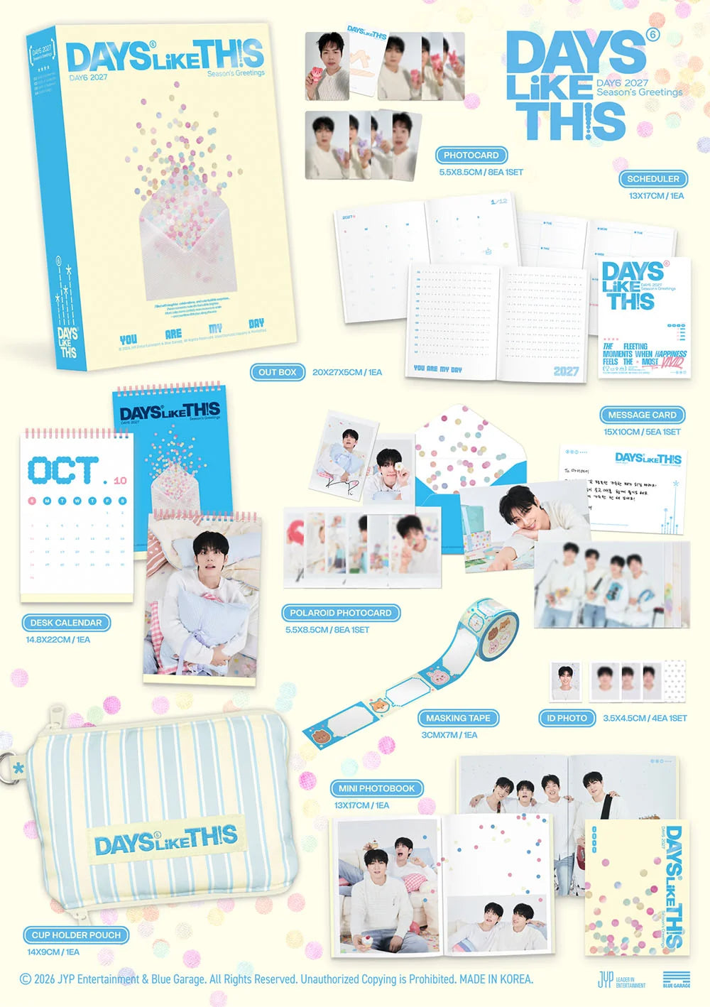 [PREORDER] [SHIPS IN FEB-MAR 2027] DAY6 - DAYS LIKE THIS 2027 SEASON'S GREETINGS + FANS SHOP POB