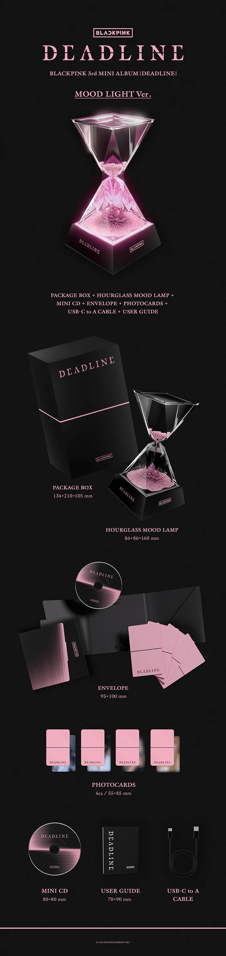 [PREORDER] BLACKPINK - DEADLINE 3RD MINI ALBUM MOODLIGHT Ver.