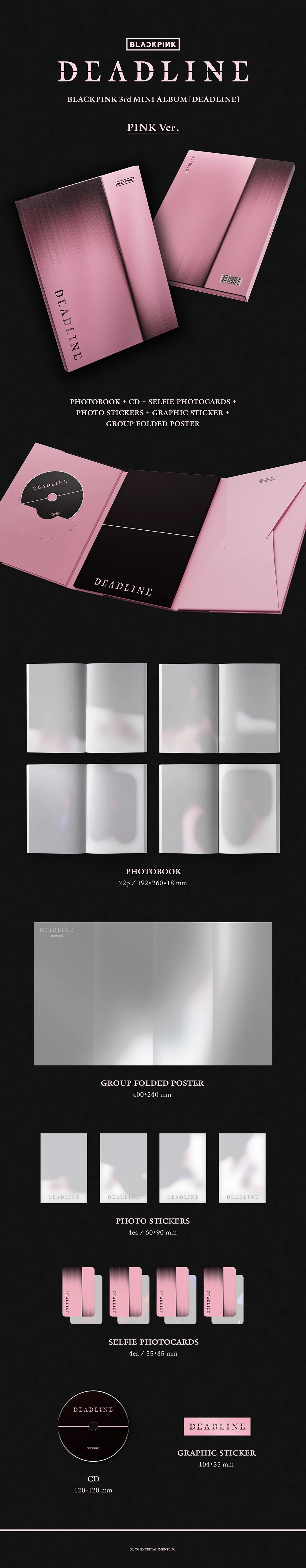 [PREORDER] BLACKPINK - DEADLINE 3RD MINI ALBUM STANDARD Ver. (Version & POB Choice)