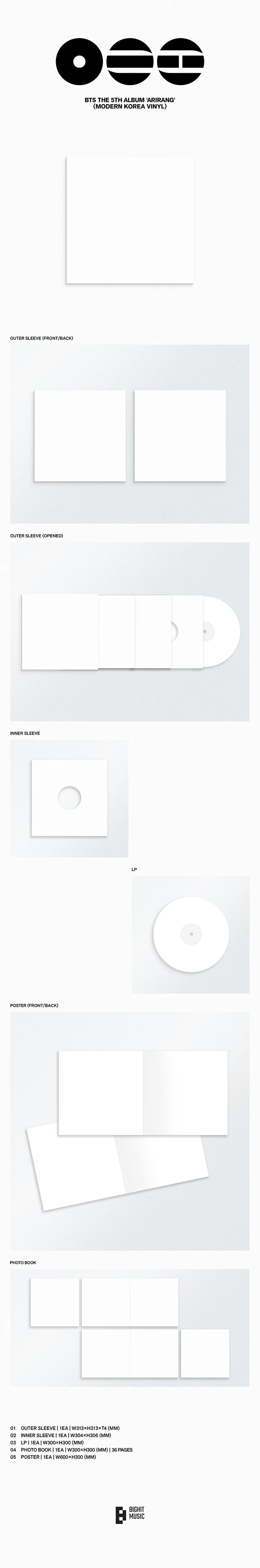 [PREORDER] BTS - 5th Full Album 'ARIRANG' MODERN KOREA VINYL
