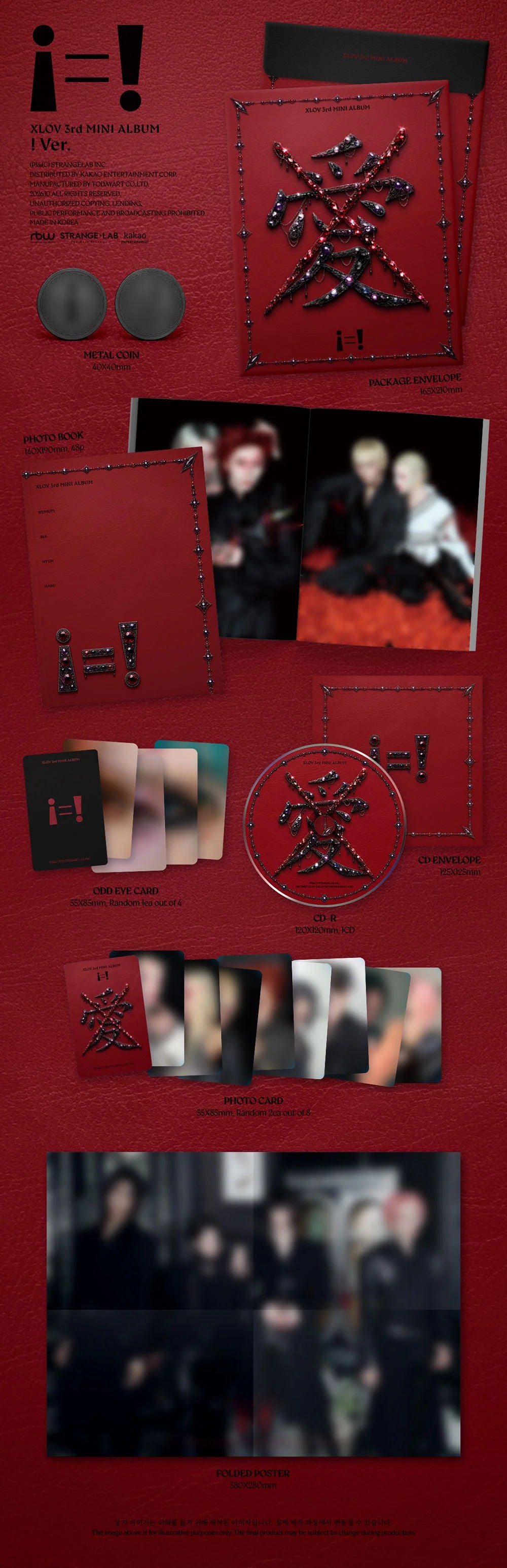 [PREORDER] [SHIPS IN DEC 2026-JAN 2027] XLOV - 'I=!' 3RD EP ALBUM - ! Ver.