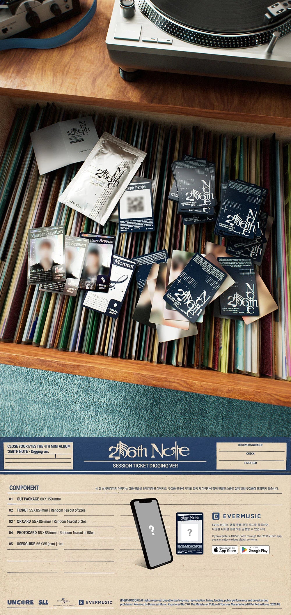 [PREORDER] [SHIPS IN NOV-DEC 2026] CLOSE YOUR EYES - 256TH NOTE 4th Mini Album DIGGING Ver.