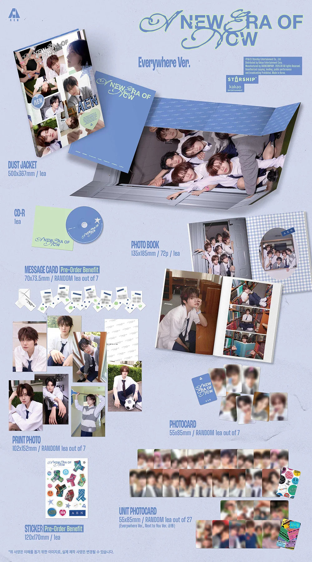 [PREORDER] [SHIPS IN SEPT-OCT] AEN - 'A NEW ERA OF NOW' 1ST EP ALBUM STANDARD Everywhere Ver.