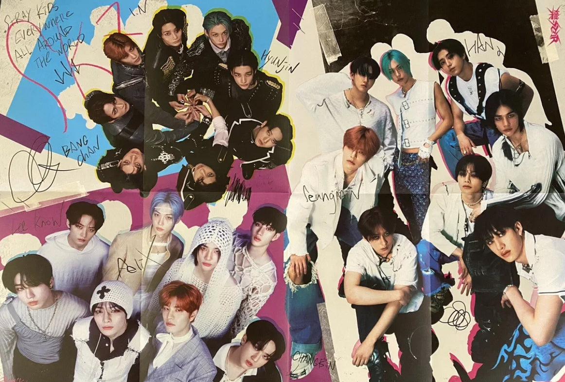 Stray Kids ROCK STAR (樂-STAR) Folded Group Poster Purple