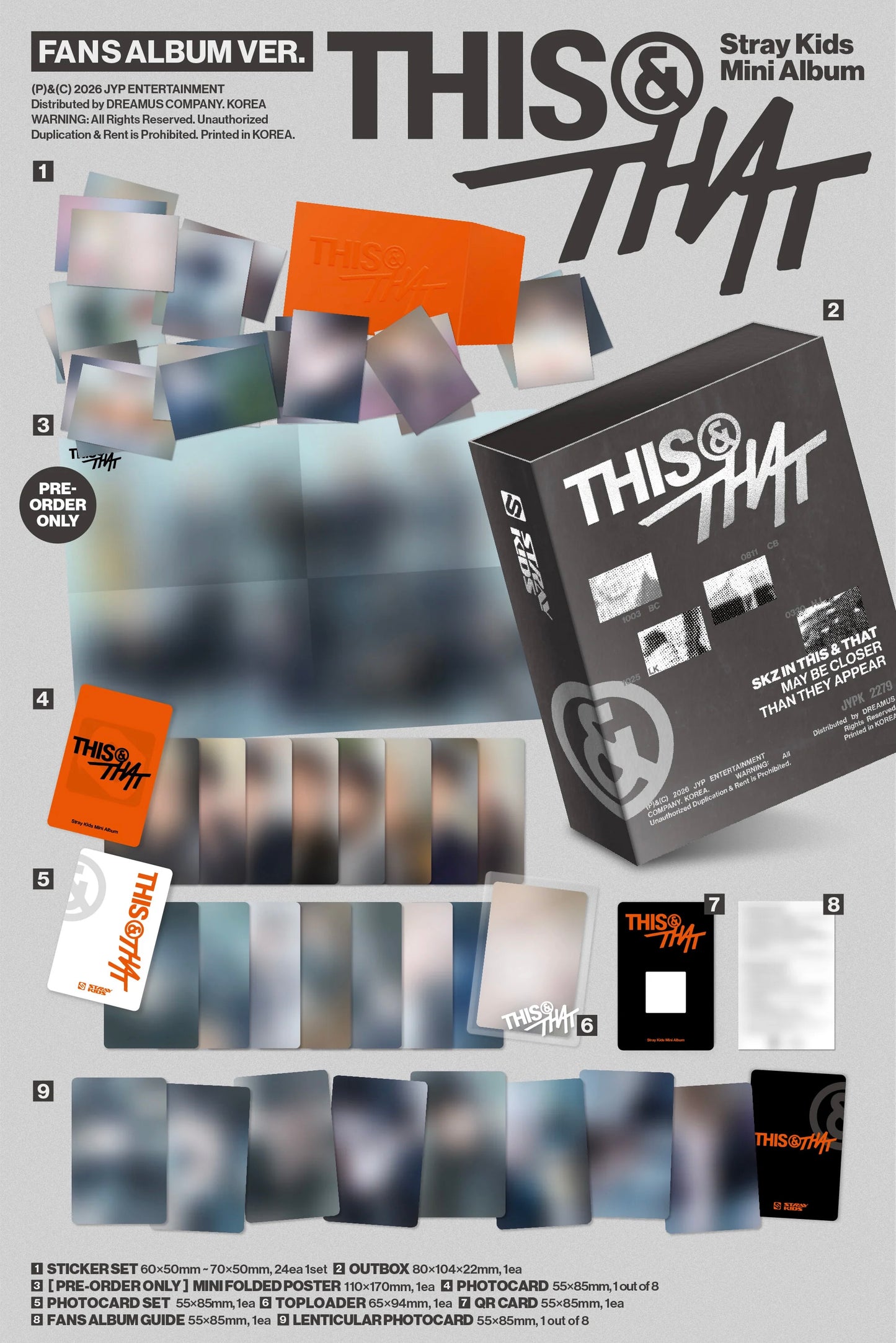 [PREORDER] [SHIPS IN OCT-DEC] Stray Kids - 10TH MINI ALBUM 'THIS & THAT' FANS ALBUM Ver. (JAPAN POB Choice)
