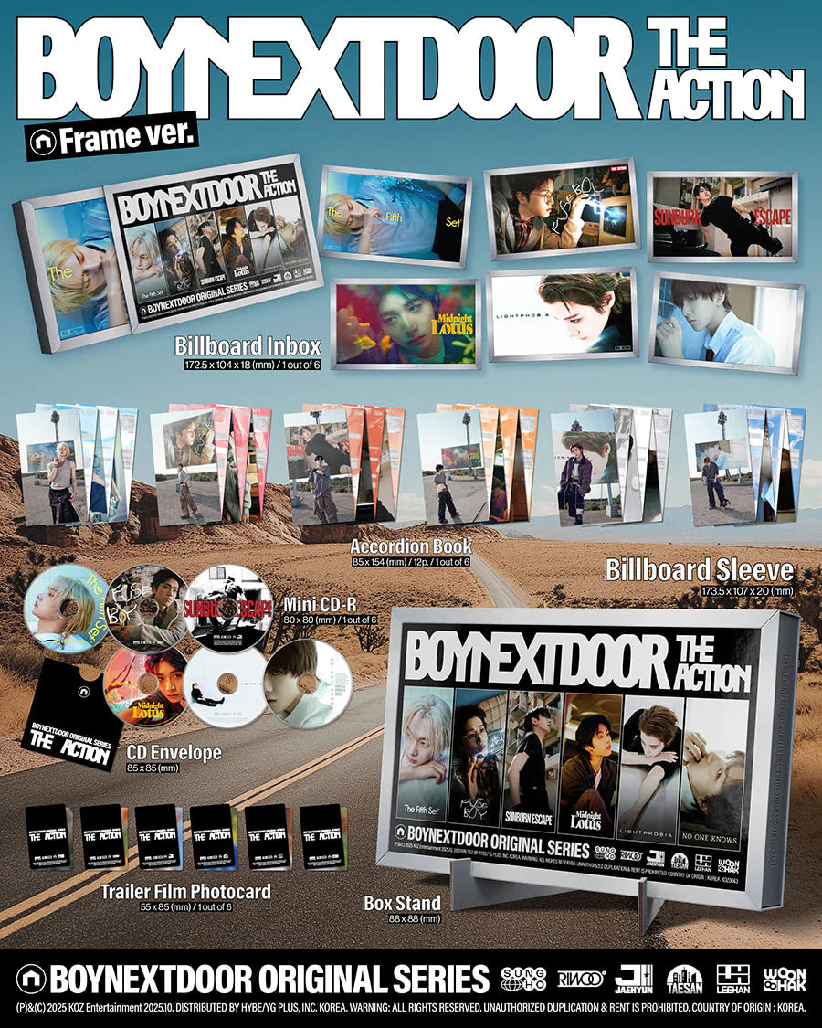 [PREORDER] BOYNEXTDOOR - THE ACTION 5TH EP Album Soundwave Lucky Draw Event Frame Ver. (Random)