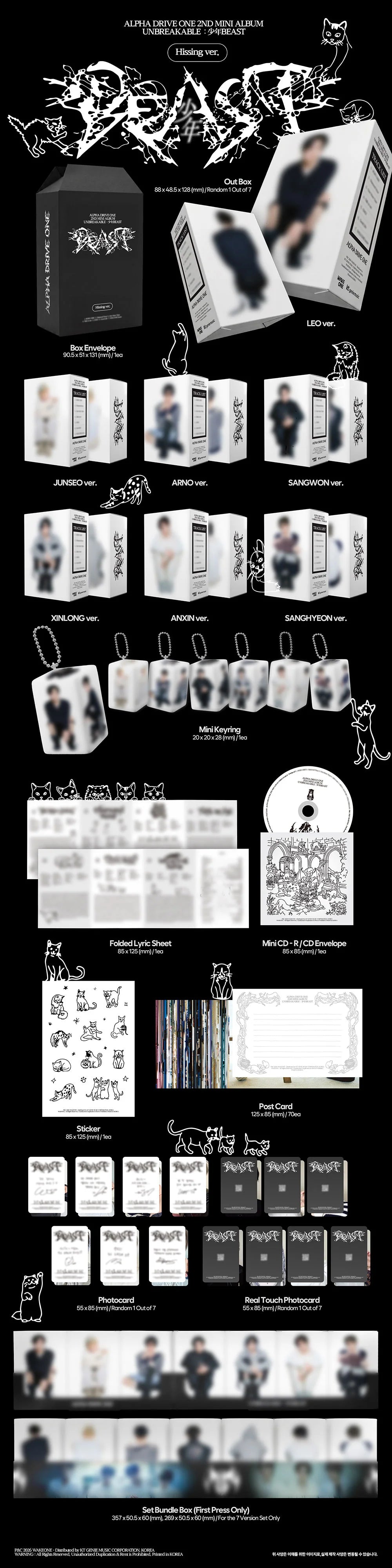 [PREORDER] [SHIPS IN SEPT-OCT] ALPHA DRIVE ONE - UNBREAKABLE : BOY BEAST HISSING Ver. FULL SET