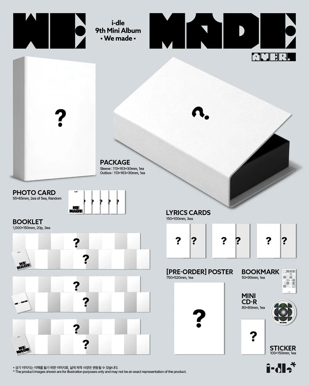 [PREORDER] [SHIPS IN AUG-SEPT] I-DLE - WE MADE 9TH MINI ALBUM (Version Choice)