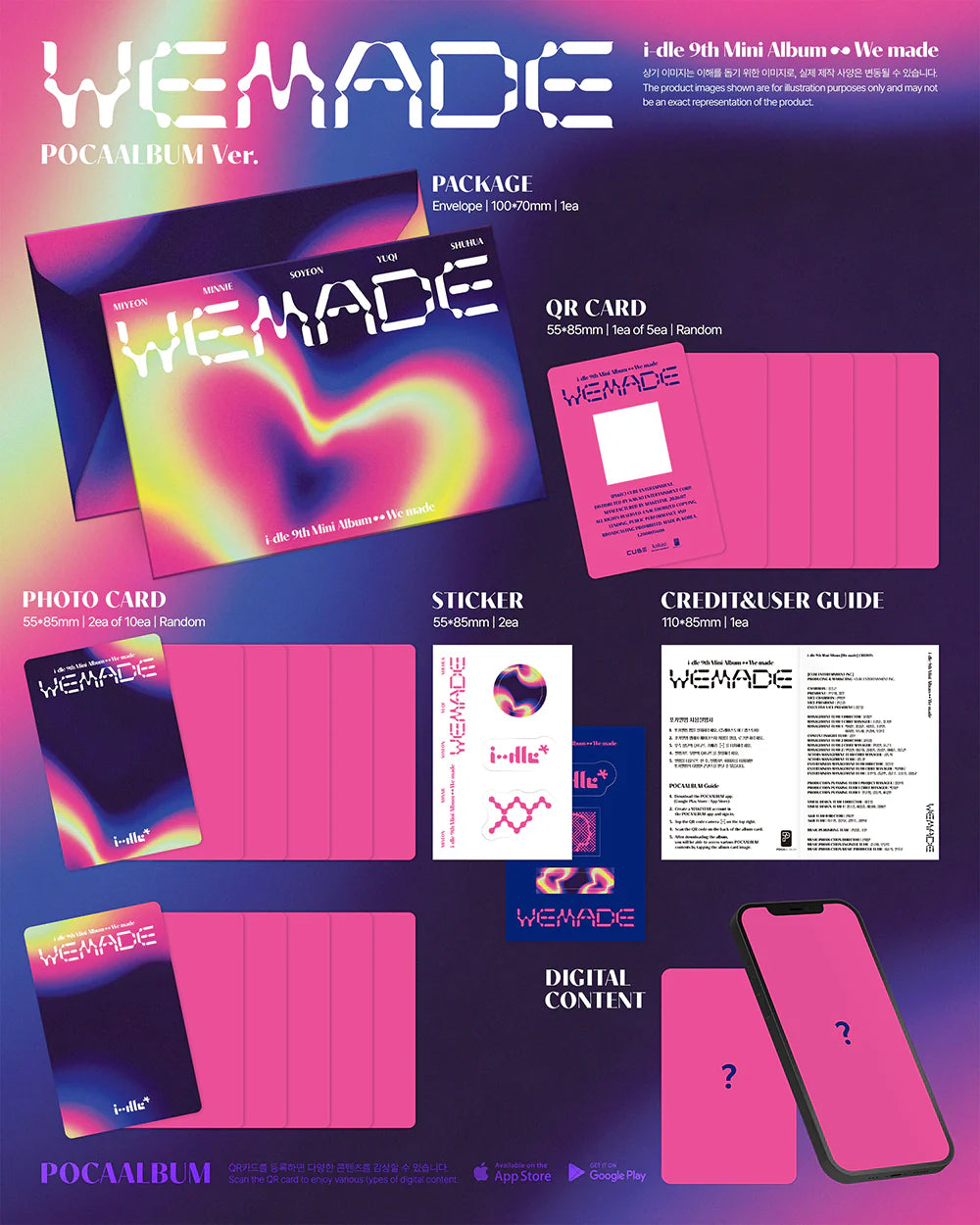 [PREORDER] [SHIPS IN AUG-SEPT] I-DLE - WE MADE 9TH MINI ALBUM (Version Choice)