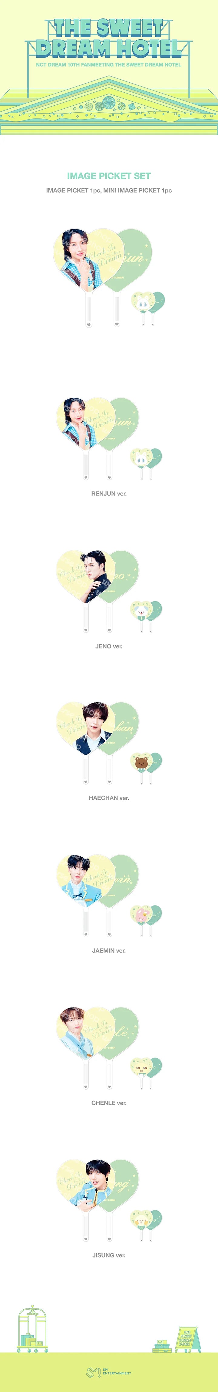 [PREORDER] [SHIPS IN DEC 2026-JAN 2027] NCT DREAM - THE SWEET DREAM HOTEL 10TH ANNIVERSARY PARTY OFFICIAL MD IMAGE PICKET SET (Member Choice)