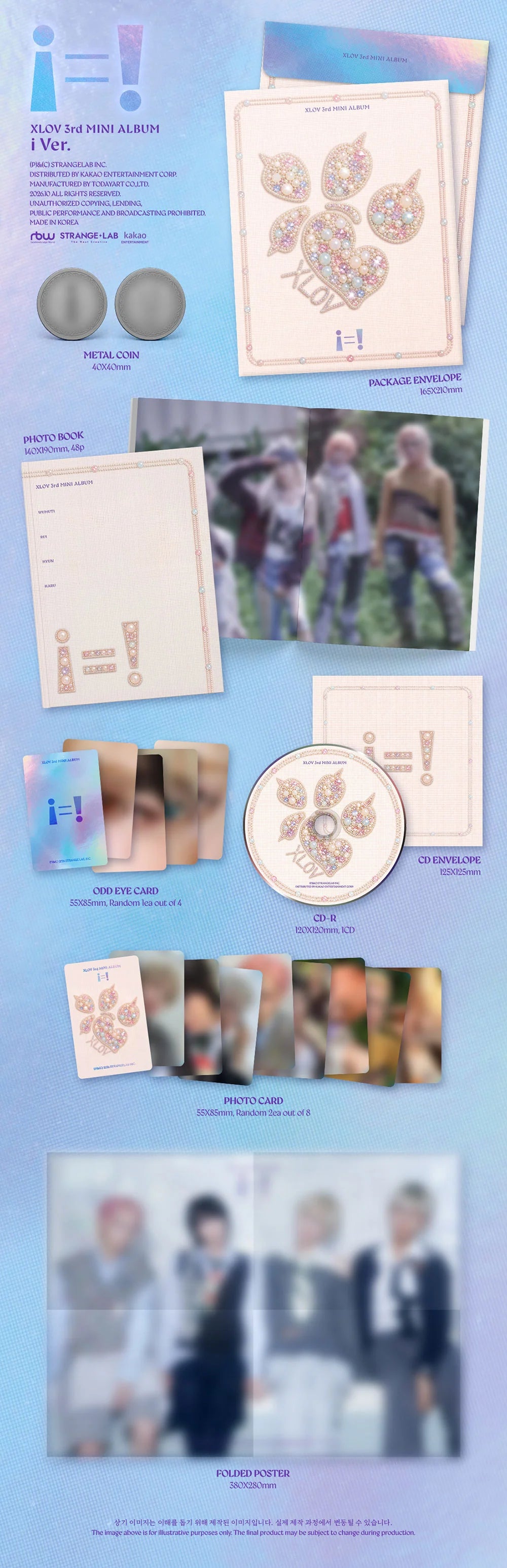 [PREORDER] [SHIPS IN DEC 2026-JAN 2027] XLOV - 'I=!' 3RD EP ALBUM - I Ver.