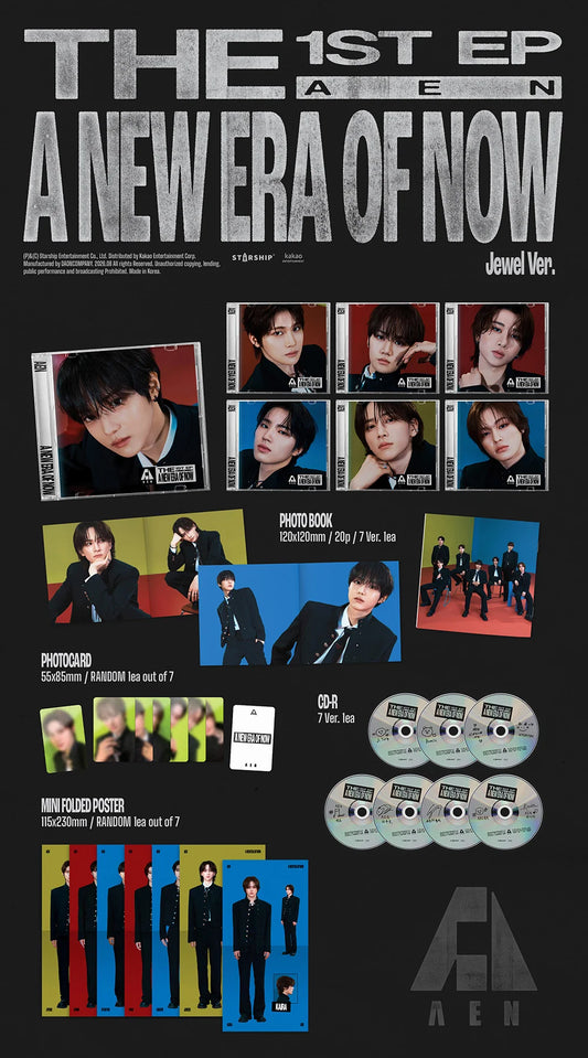 [PREORDER] [SHIPS IN SEPT-OCT] AEN - 'A NEW ERA OF NOW' 1ST EP ALBUM JEWEL Ver. (RANDOM 1 OUT OF 7 COVERS)