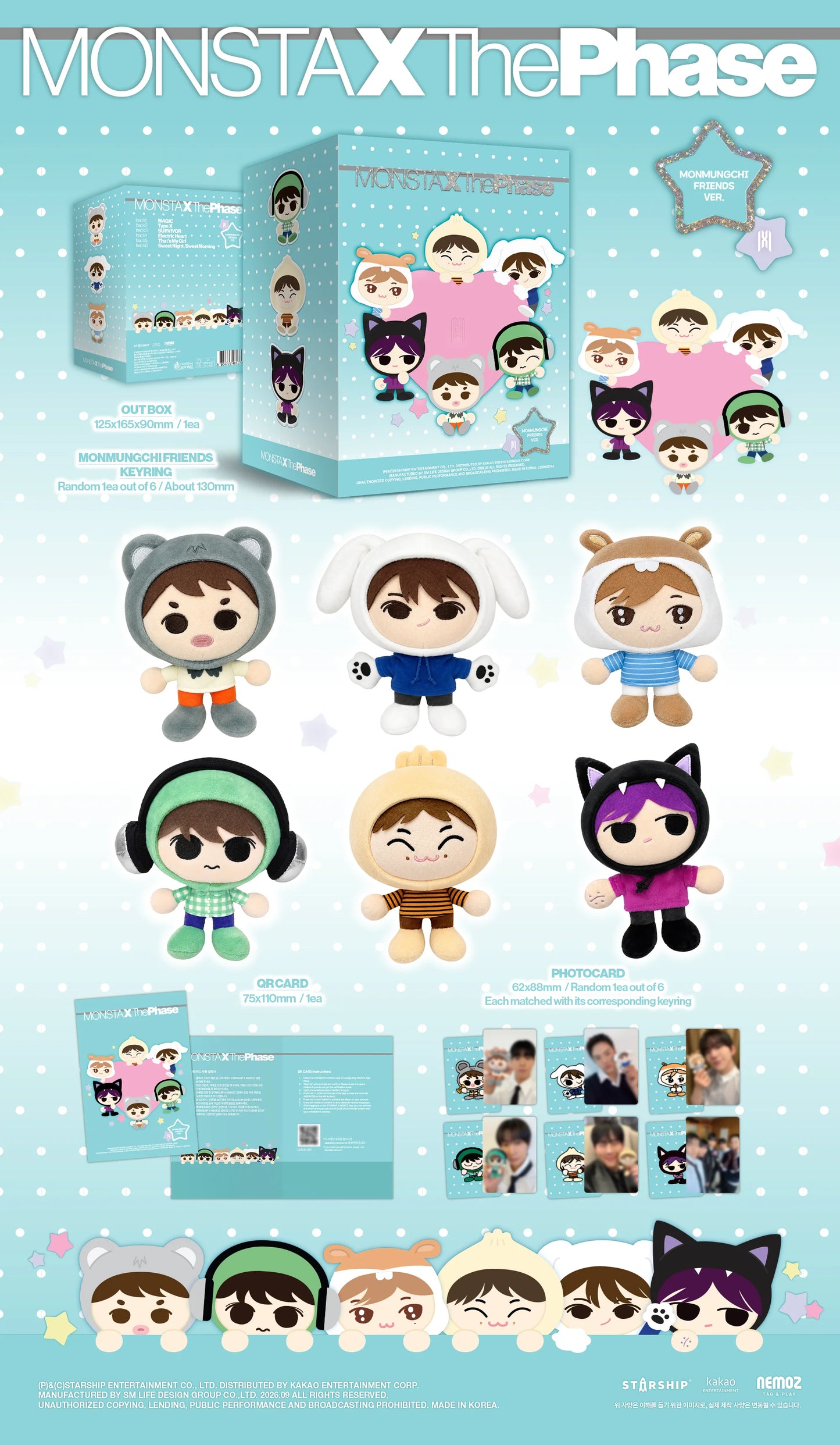 [PREORDER] [SHIPS IN OCT-NOV] MONSTA X - THE PHASE EP ALBUM MONMUNGCHI FRIENDS VER RANDOM (LIMITED)