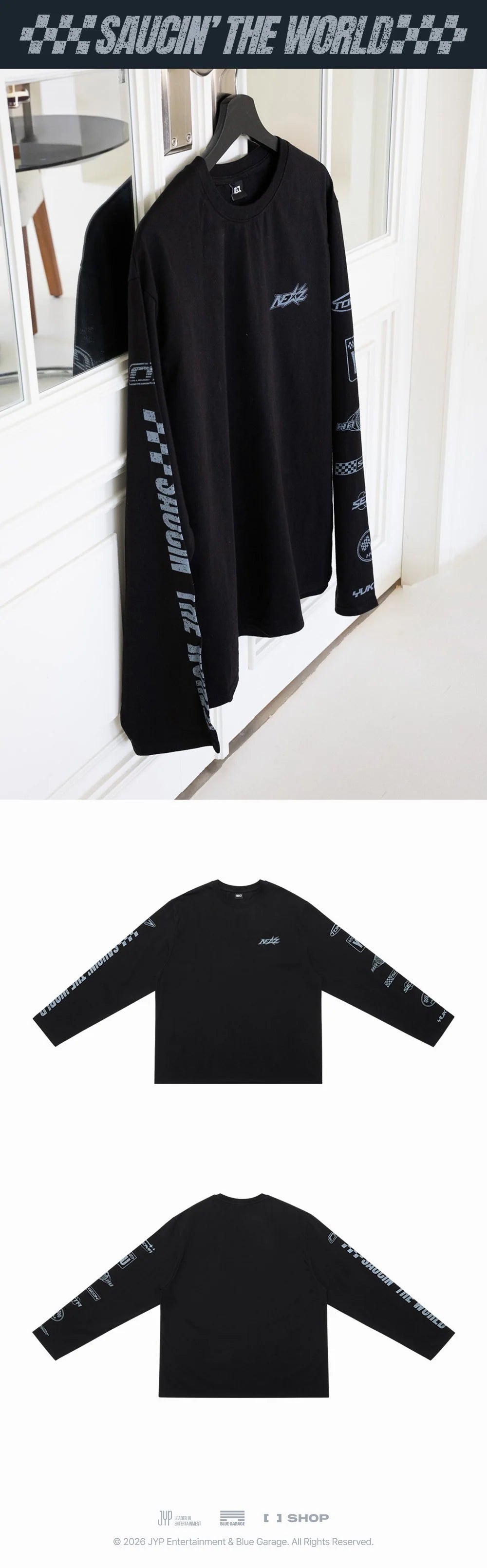 [PREORDER] [SHIPS IN DEC 2026-JAN 2027] NEXZ - 'SAUCIN' THE WORLD' 1ST ASIA TOUR IN SEOUL OFFICIAL MD - LONG SLEEVE (One Size)