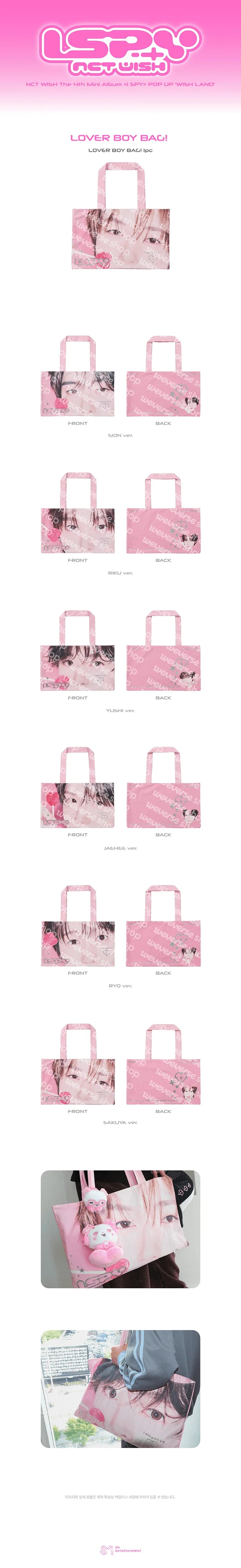 [PREORDER] [SHIPS IN MAR-APR 2027] NCT WISH - 'I SPY' POP UP OFFICIAL MD - LOVER BOY BAG (Member Choice)