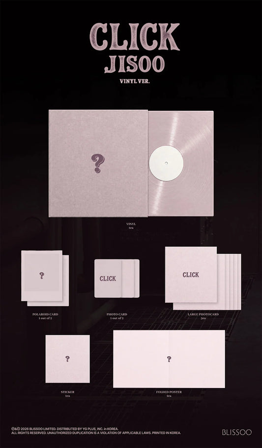 [PREORDER] [SHIPS IN OCT-NOV] BLACKPINK JISOO - CLICK SINGLE ALBUM CLICK VINYL Ver.