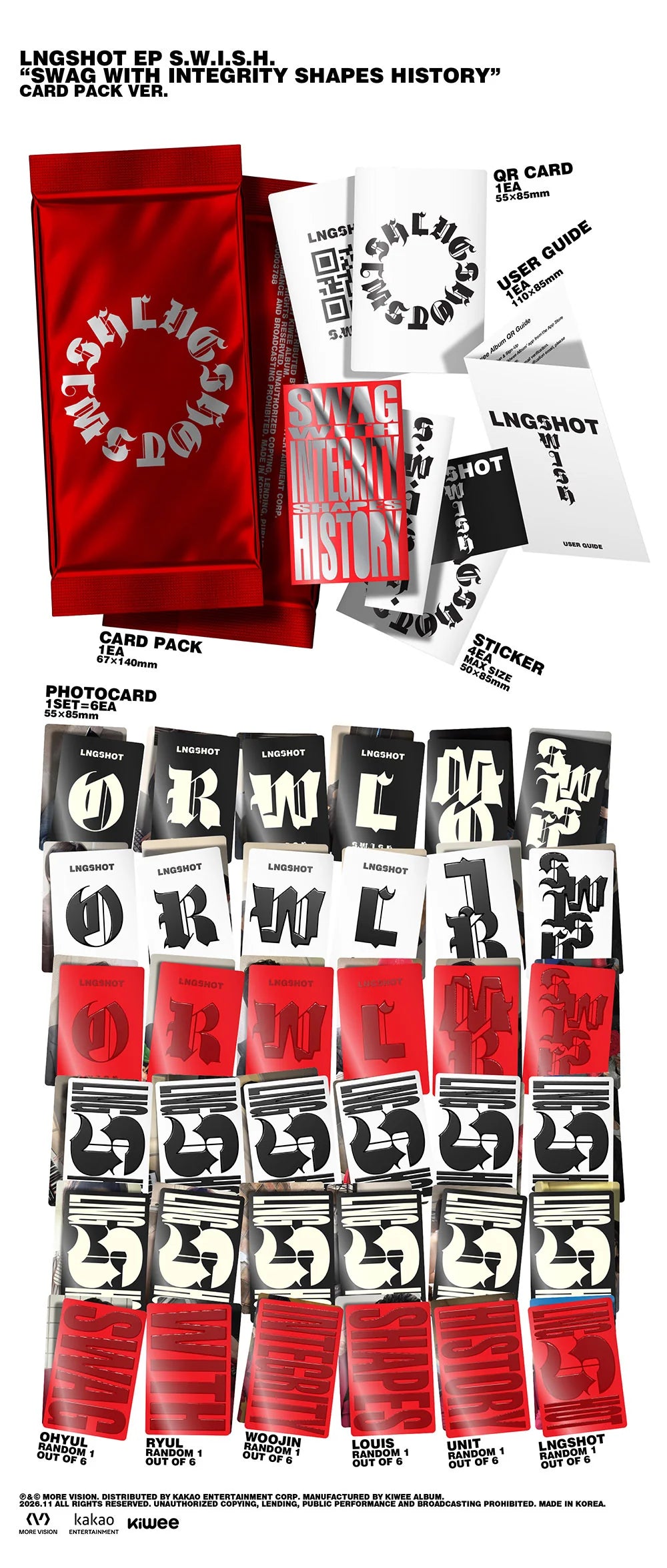 [PREORDER] [SHIPS IN DEC 2026-JAN 2027] LNGSHOT - S.W.I.S.H. EP ALBUM CARD PACK Ver.