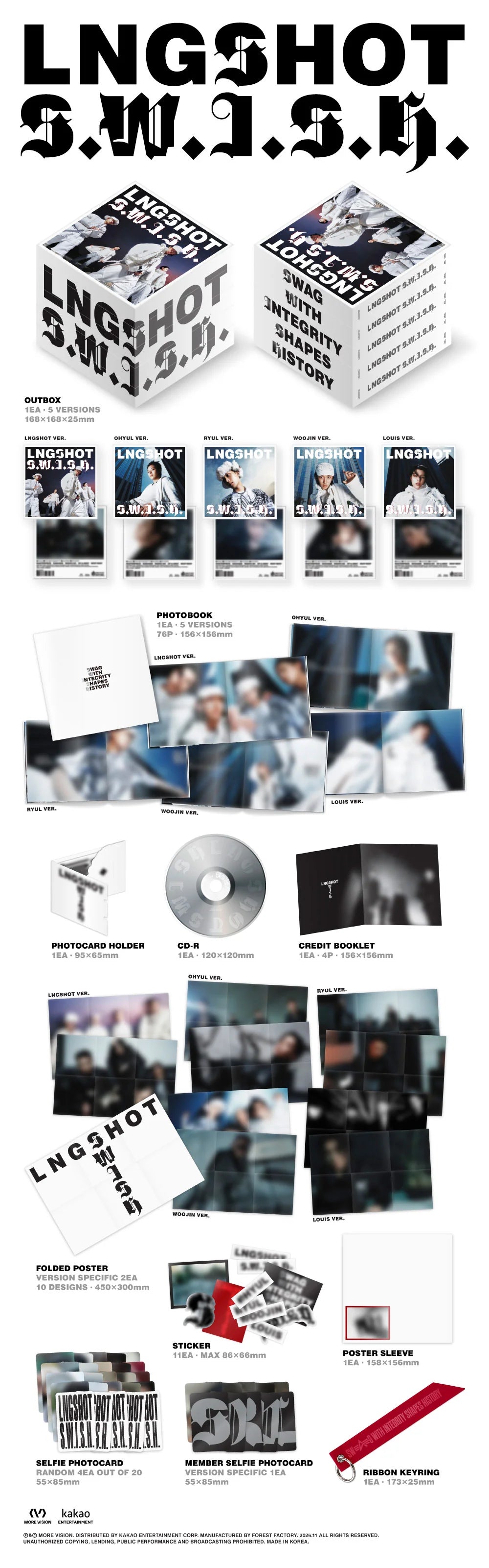 [PREORDER] [SHIPS IN DEC 2026-JAN 2027] LNGSHOT - S.W.I.S.H. EP ALBUM STANDARD Ver.