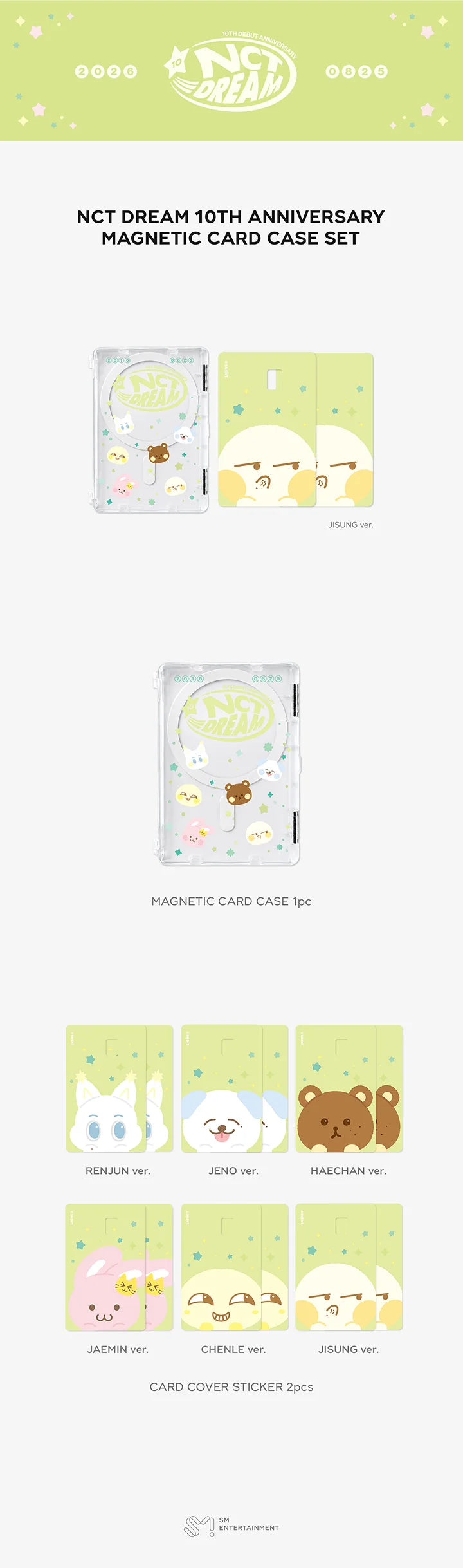 [PREORDER] [SHIPS IN DEC 2026-JAN 2027] NCT DREAM - 10TH ANNIVERSARY OFFICIAL MD MAGNETIC CARD CASE SET (Member Choice)
