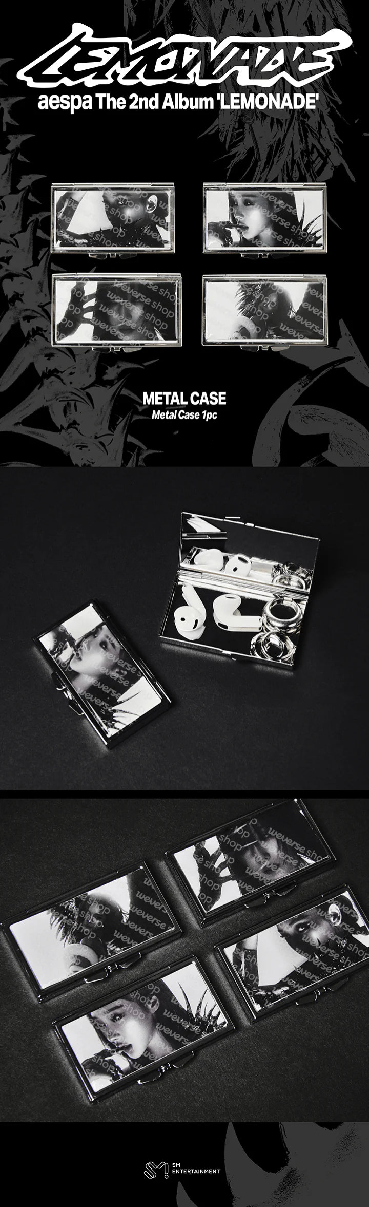 [PREORDER] [SHIPS IN SEPT-NOV] AESPA - [AESPA WEEK MAKE IT LEMONADE OFFICIAL MD] METAL CASE (Member Choice)