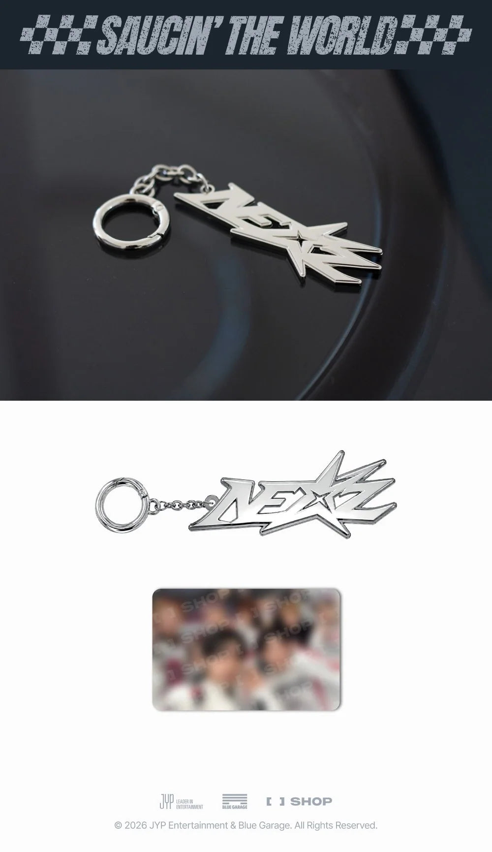 [PREORDER] [SHIPS IN DEC 2026-JAN 2027] NEXZ - 'SAUCIN' THE WORLD' 1ST ASIA TOUR IN SEOUL OFFICIAL MD - METAL KEYRING
