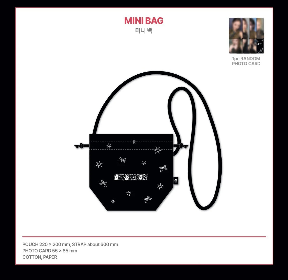 [PREORDER] [SHIPS IN NOV-DEC] OURBIRTHDAY - [OUR BIRTHDAY POP UP OFFICIAL MD] MINI BAG