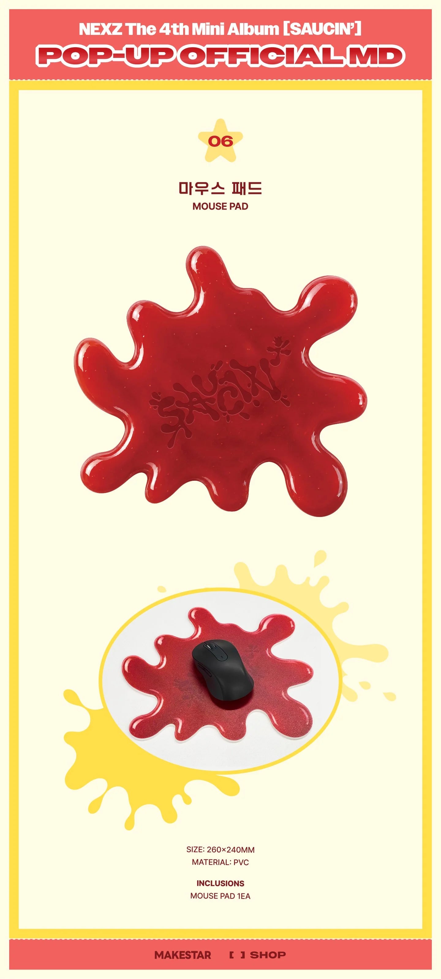 [PREORDER] [SHIPS IN NOV-DEC] NEXZ - [SAUCIN' POP UP OFFICIAL MD] MOUSE PAD