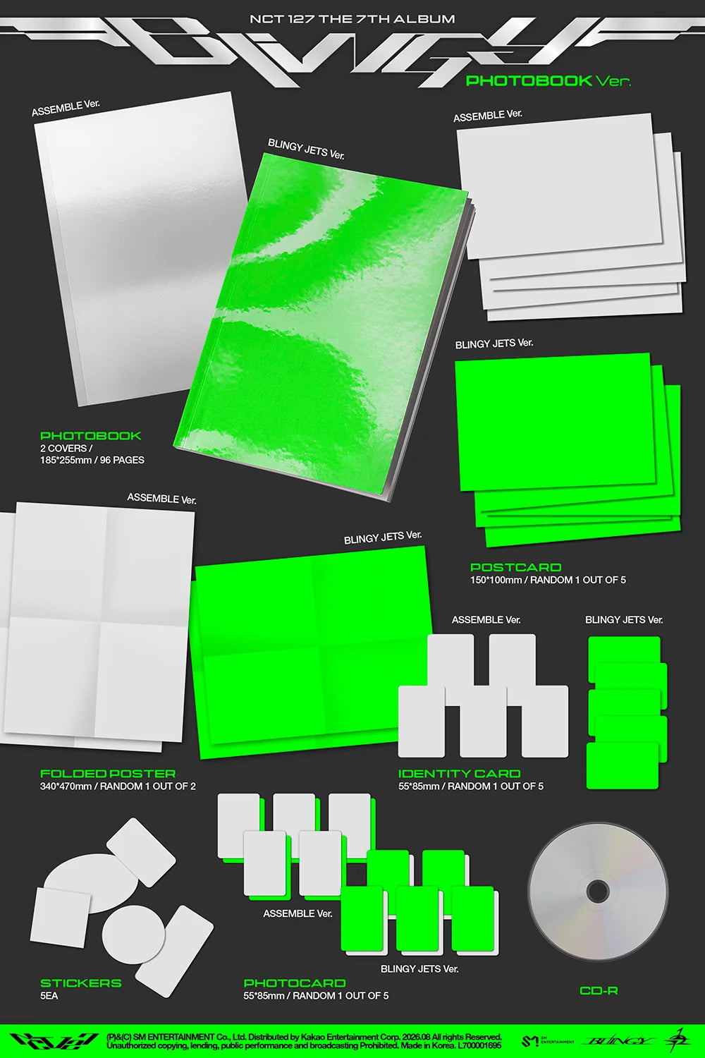 [PREORDER] [SHIPS IN SEPT-OCT] NCT 127 - BLINGY 7TH ALBUM PHOTOBOOK Ver.