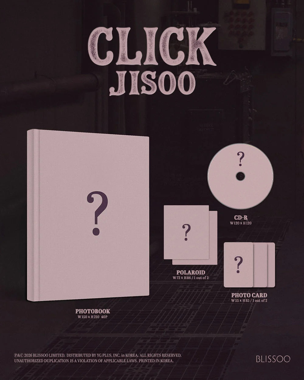 [PREORDER] [SHIPS IN OCT-NOV] BLACKPINK JISOO - CLICK SINGLE ALBUM PHOTOBOOK Ver.