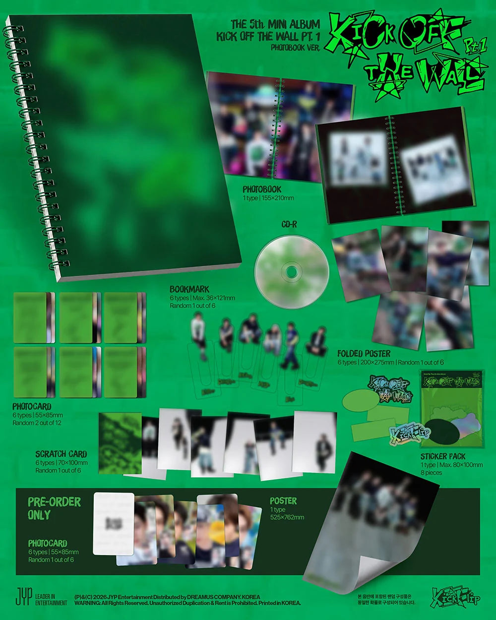 [PREORDER] [SHIPS IN OCT-NOV 2026] KICKFLIP - 'KICK OFF THE WALL PT.1 5TH MINI ALBUM' PHOTOBOOK Ver. + POB Choice