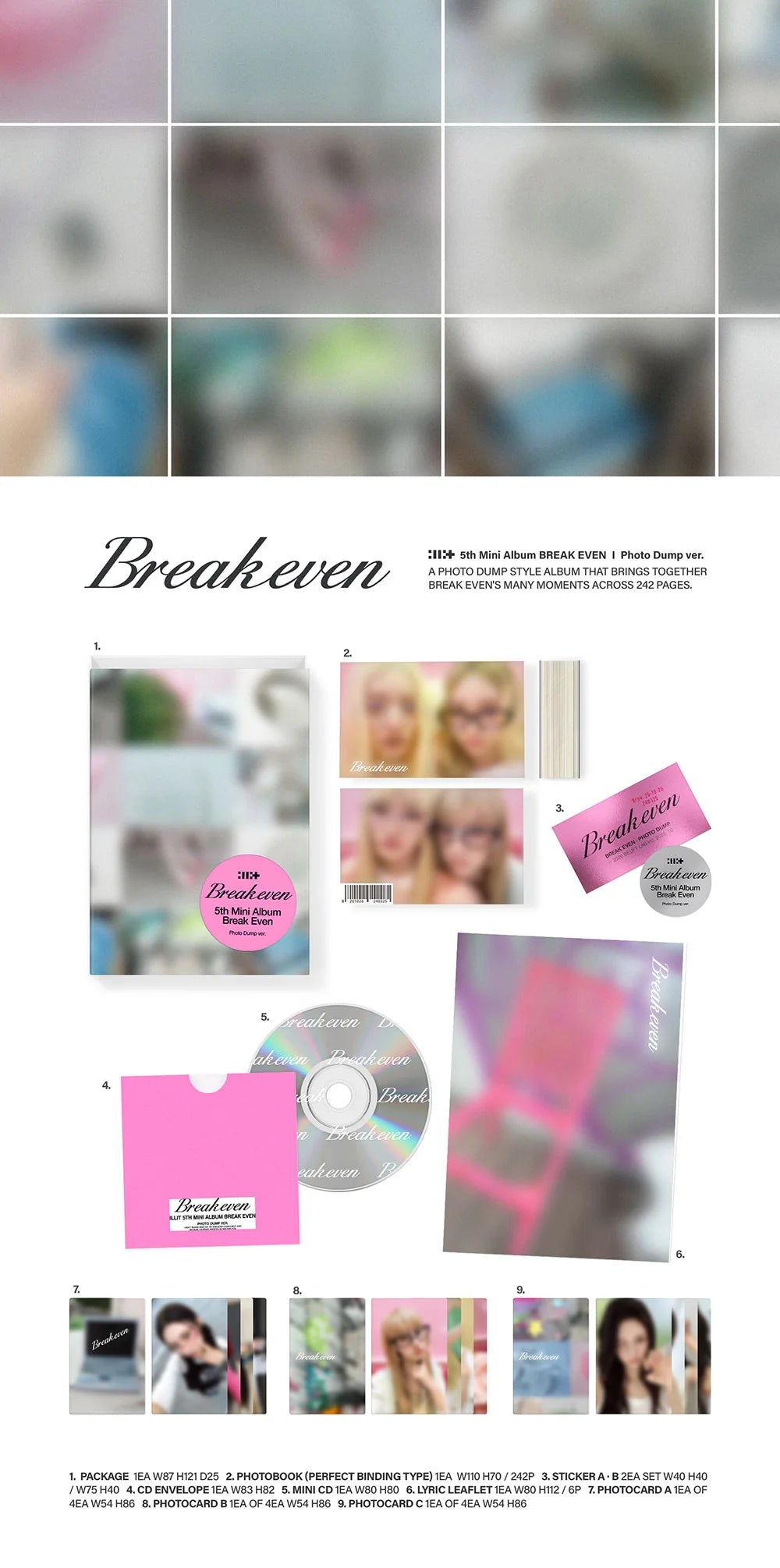 [PREORDER] [SHIPS IN NOV-DEC 2026] ILLIT - BREAK EVEN 5TH MINI ALBUM PHOTO DUMP Ver.