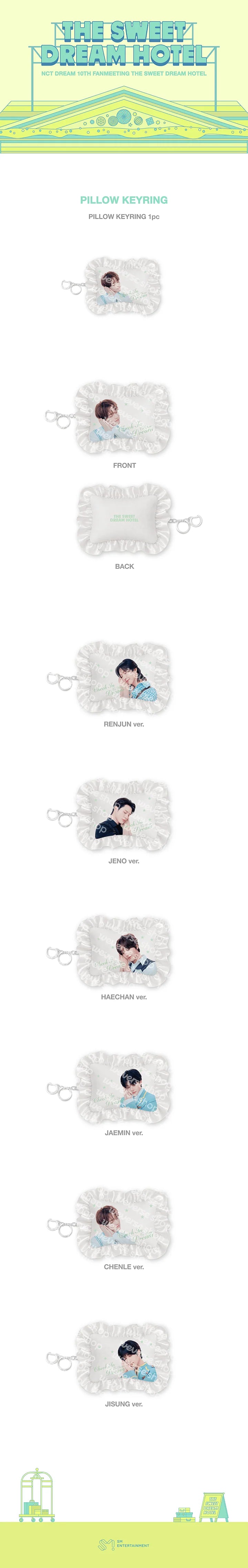 [PREORDER] [SHIPS IN DEC 2026-JAN 2027] NCT DREAM - THE SWEET DREAM HOTEL 10TH ANNIVERSARY PARTY OFFICIAL MD PILLOW KEYRING (Member Choice)