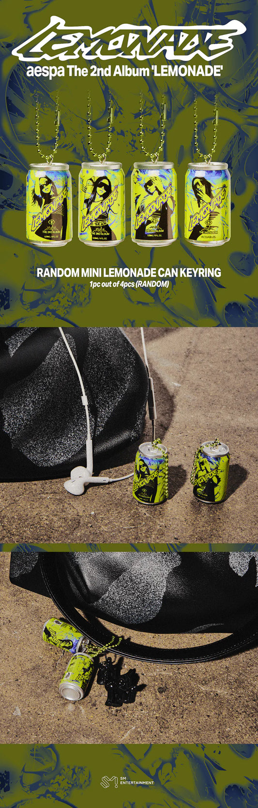 [PREORDER] [SHIPS IN SEPT-NOV] AESPA - [AESPA WEEK MAKE IT LEMONADE OFFICIAL MD] RANDOM MINI LEMONADE CAN KEYRING