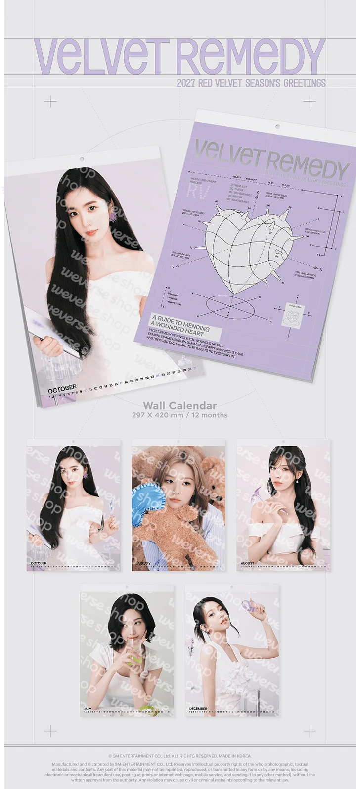 [PREORDER] [SHIPS IN JAN-MAR 2027] RED VELVET - 2027 WALL CALENDAR