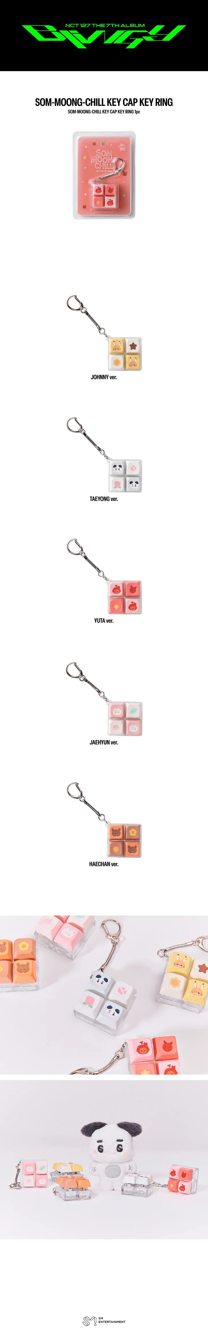 [PREORDER] [SHIPS IN DEC 2026-JAN 2027] NCT 127 - 'BLING POP UP OFFICIAL MD' SOM-MOONG-CHILL KEY CAP KEY RING (Member Choice)