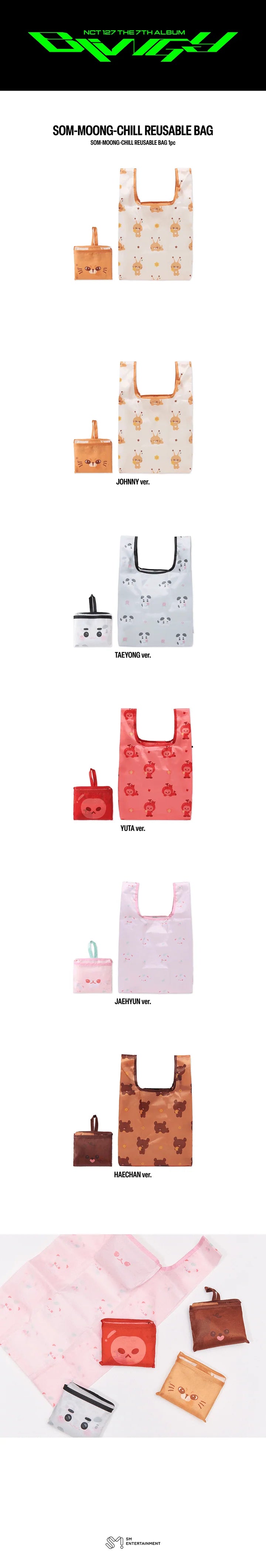 [PREORDER] [SHIPS IN DEC 2026-JAN 2027] NCT 127 - 'BLING POP UP OFFICIAL MD' SOM-MOONG-CHILL REUSABLE BAG (Member Choice)
