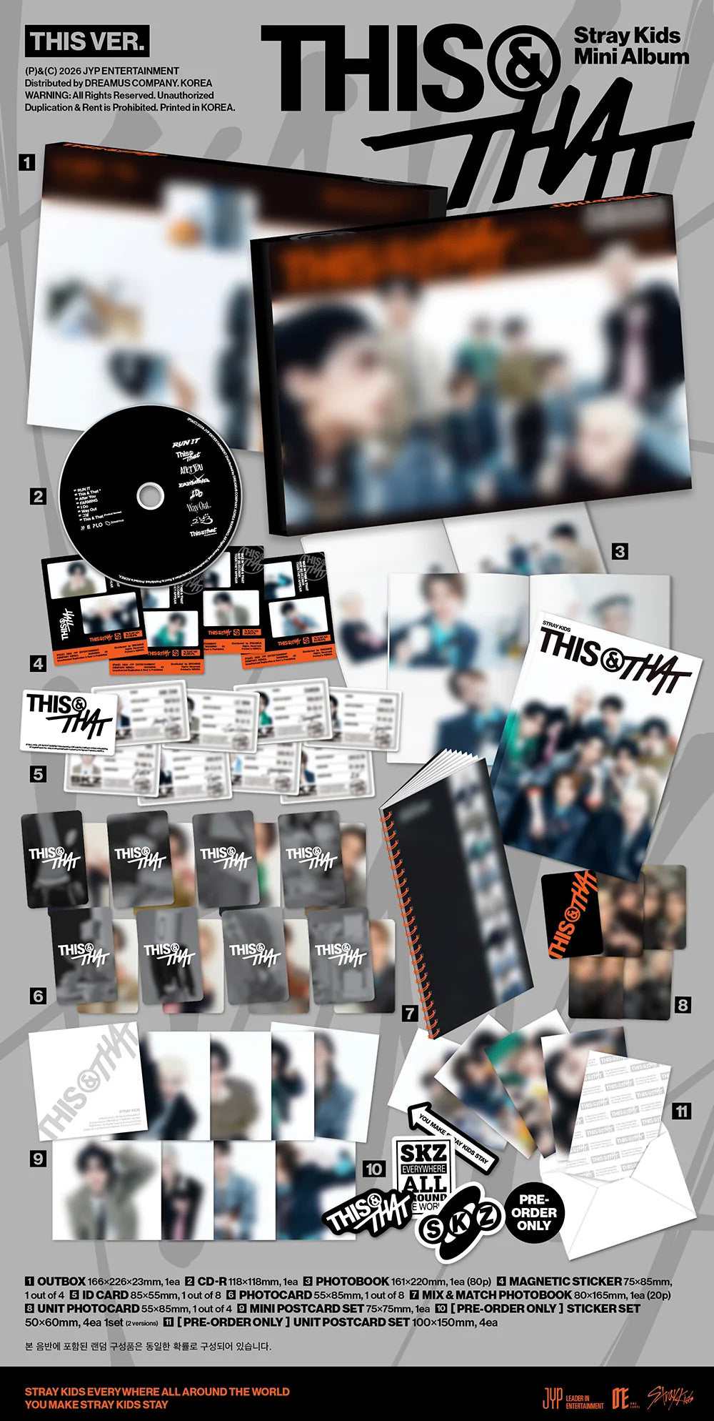 [PREORDER] [SHIPS IN OCT-DEC] Stray Kids - 10TH MINI ALBUM 'THIS & THAT' STANDARD Ver. (JAPAN POB Choice)