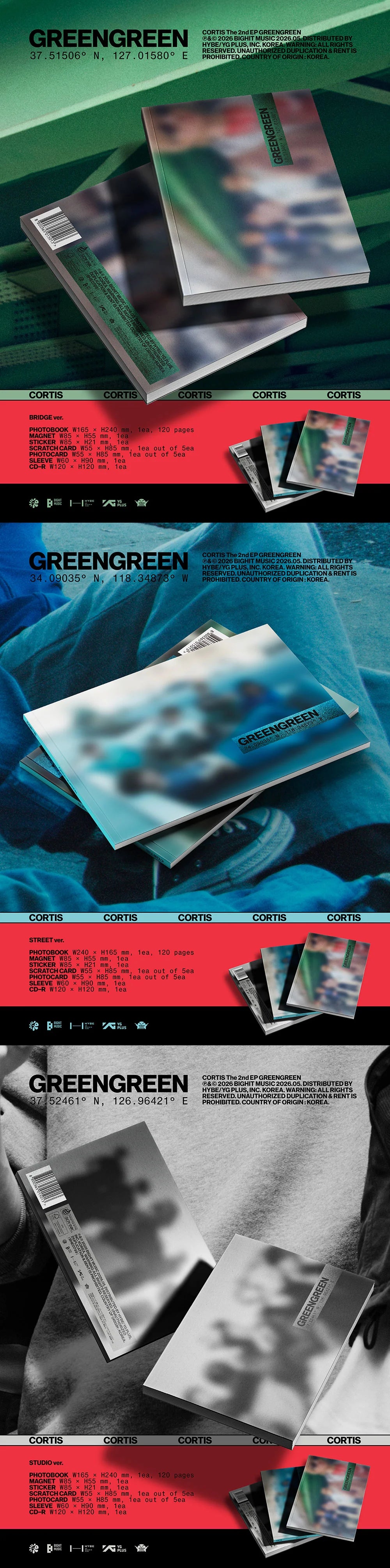 [PREORDER] CORTIS - GREENGREEN 2nd EP Album STANDARD Ver. RANDOM (POB Choice)