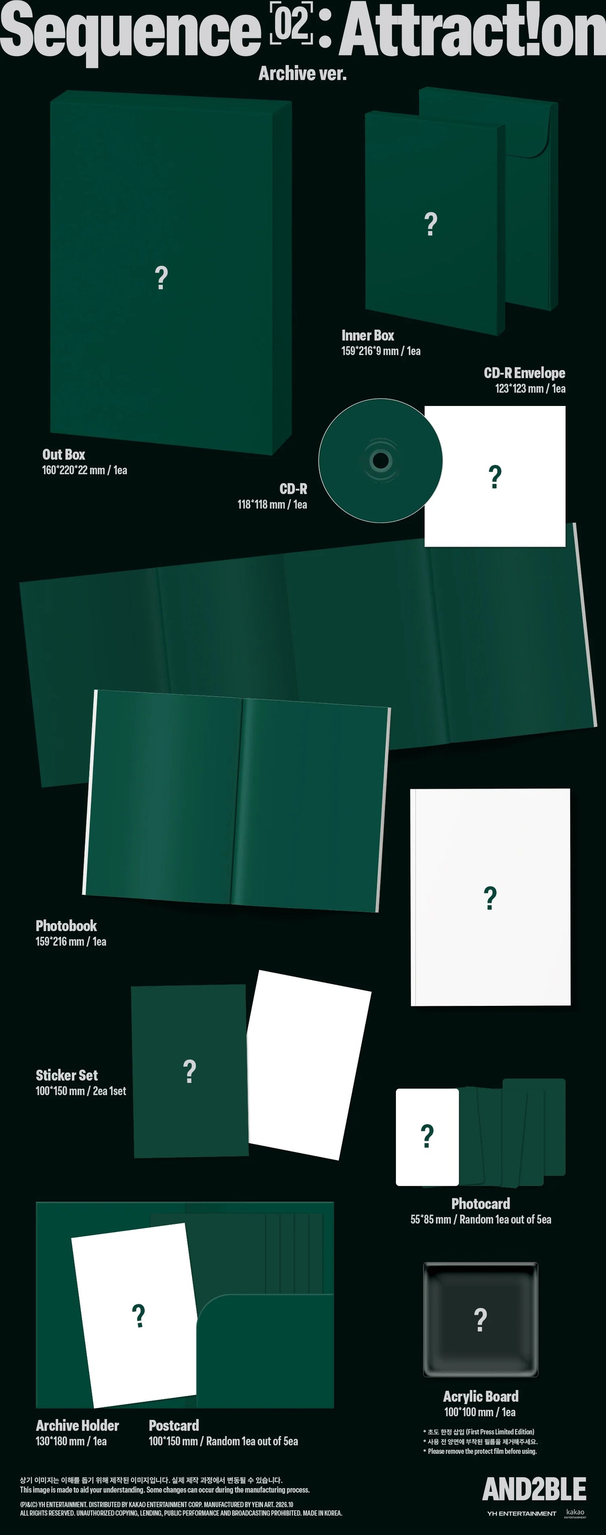 [PREORDER] [SHIPS IN DEC 2026-JAN 2027] AND2BLE - 'SEQUENCE 02 : ATTRACTION' 2ND MINI ALBUM STANDARD ARCHIVE Ver.