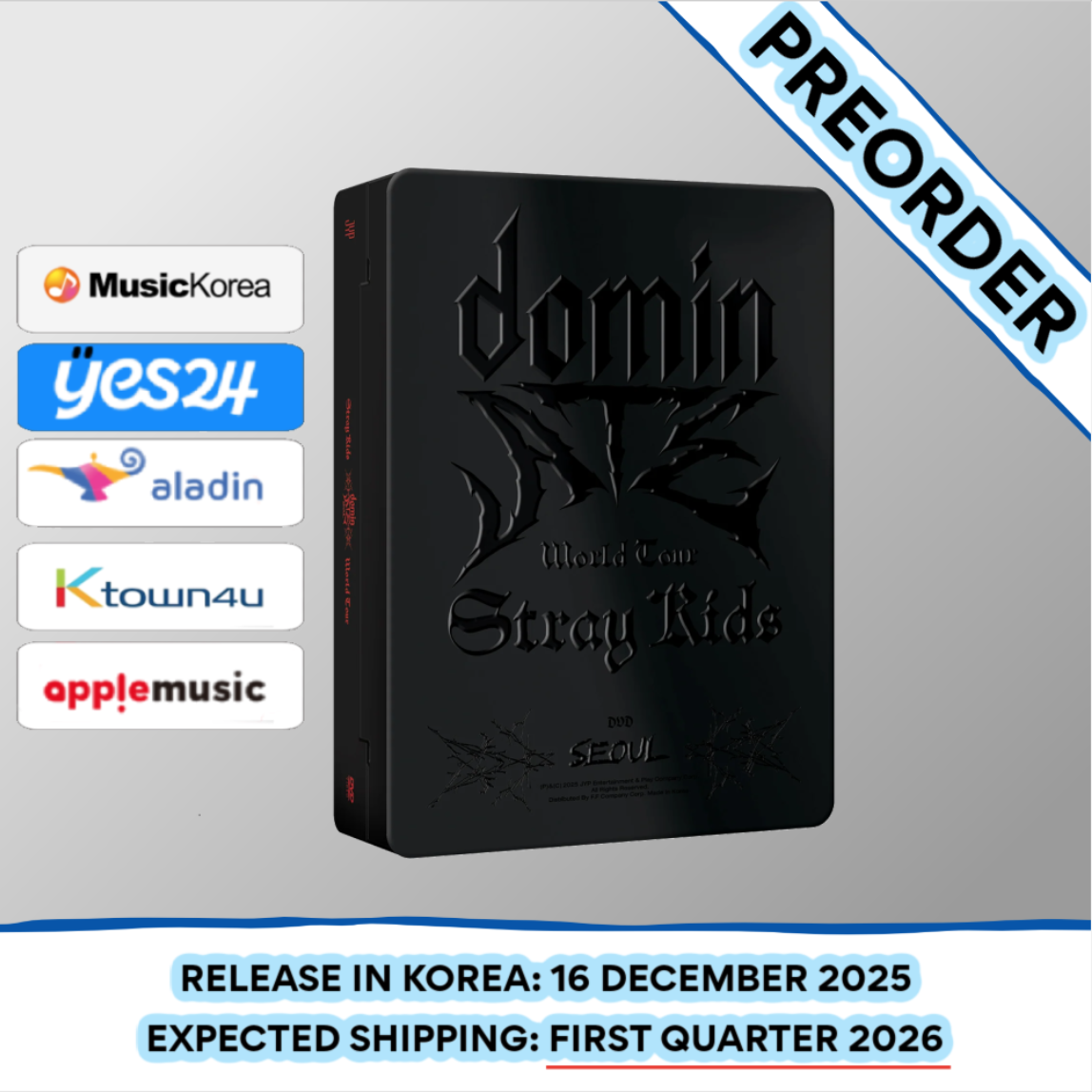 [PREORDER] Stray Kids World Tour [dominATE SEOUL] DVD (POB Choice)